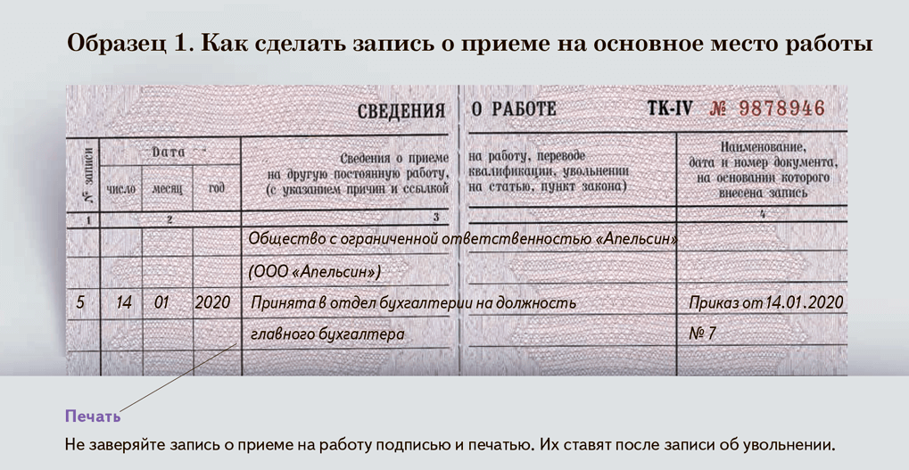 Электронная трудовая книжка при приеме на работу: особенности заполнения этк
