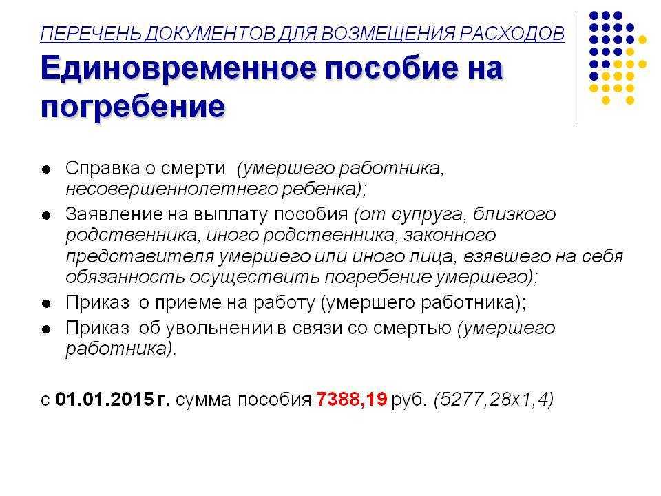 Где получать пособие на погребение пенсионера, процедура оформления