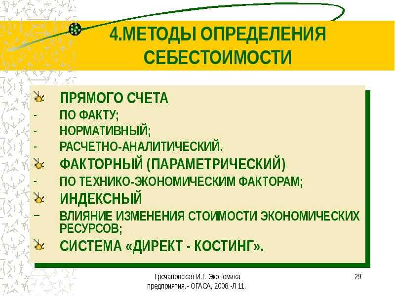 Методы учета затрат и расчета себестоимости в картинках (версия статьи: 1.2)