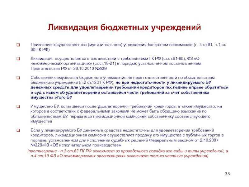 Ликвидация некоммерческих организаций (нко)
