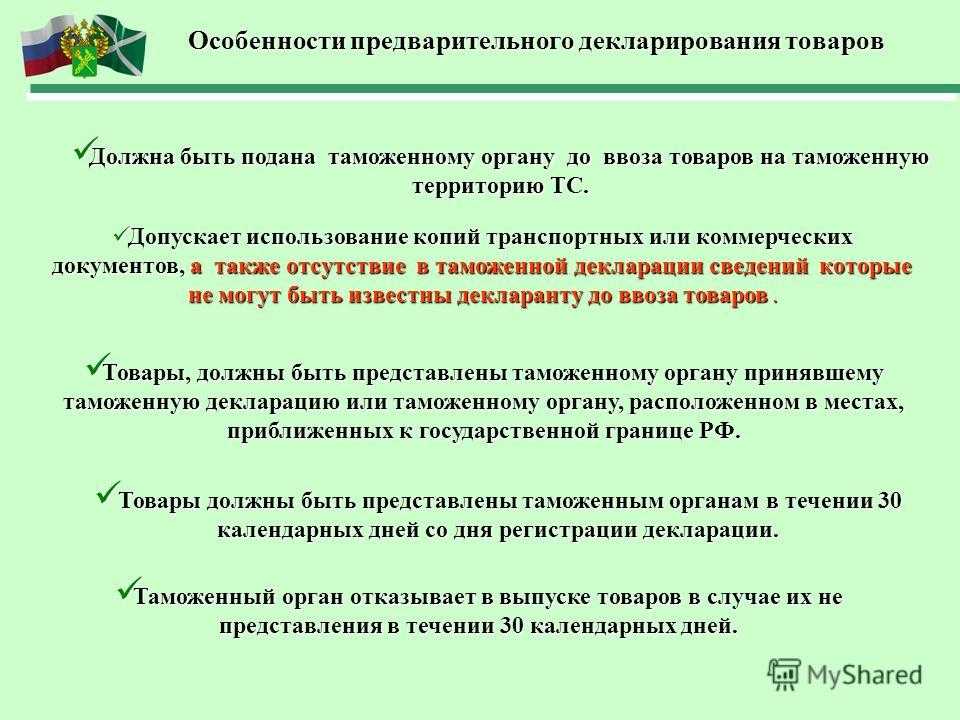 Предварительное таможенное декларирование | onlogsystem
