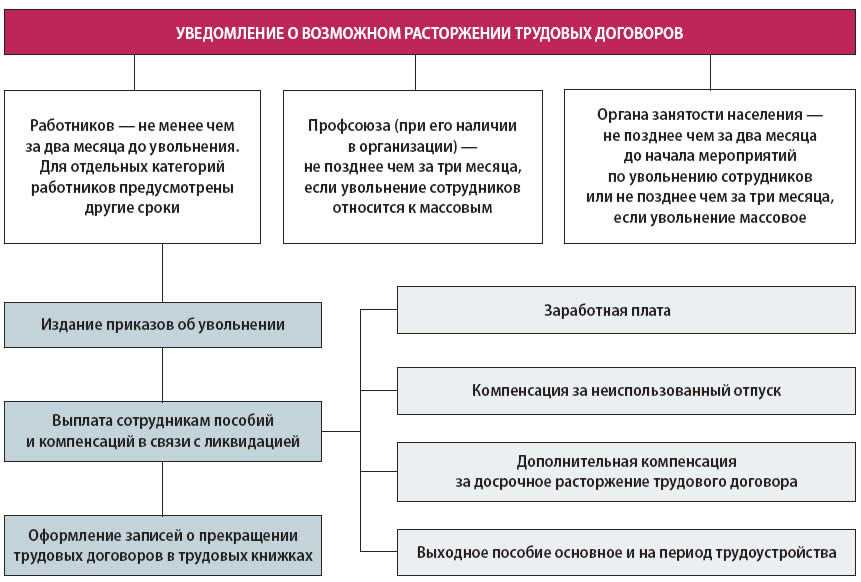 Отпуск при ликвидации организации 2024: компенсация