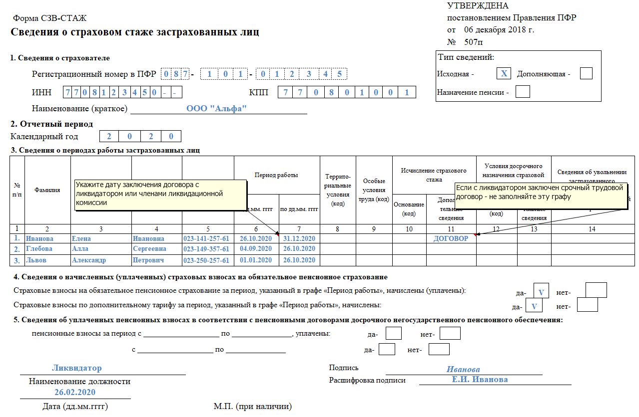 Отчет персонифицированные сведения о физлицах: как заполнять