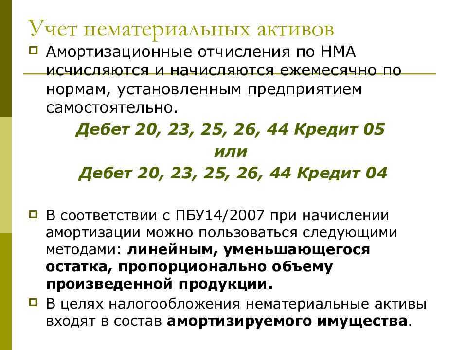 Амортизация нма. как начисляется амортизация на нематериальные активы? :: businessman.ru