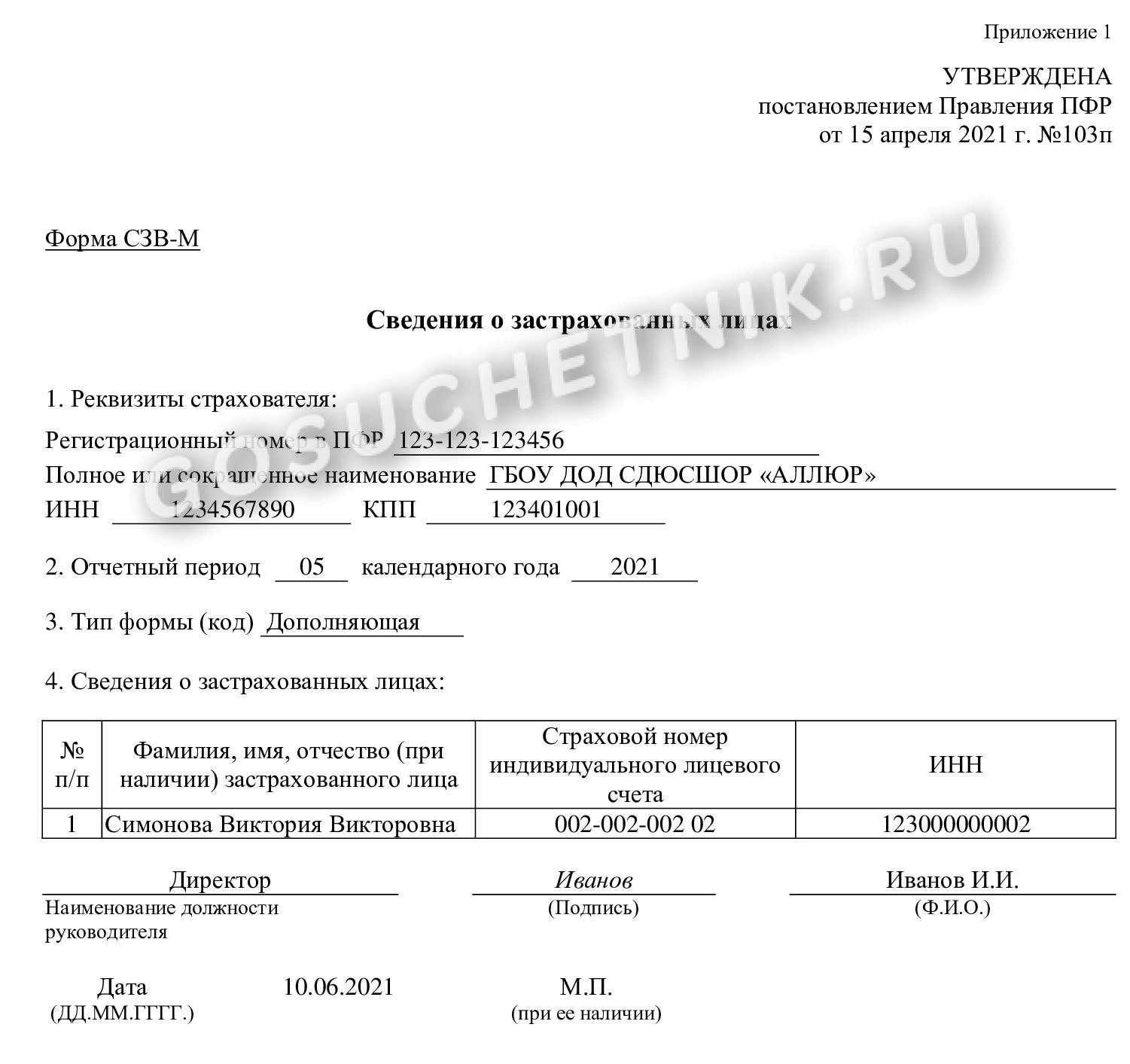 Новая форма сзв-стаж 2022 года за 2021 год - образец заполнения, бланк, сроки сдачи