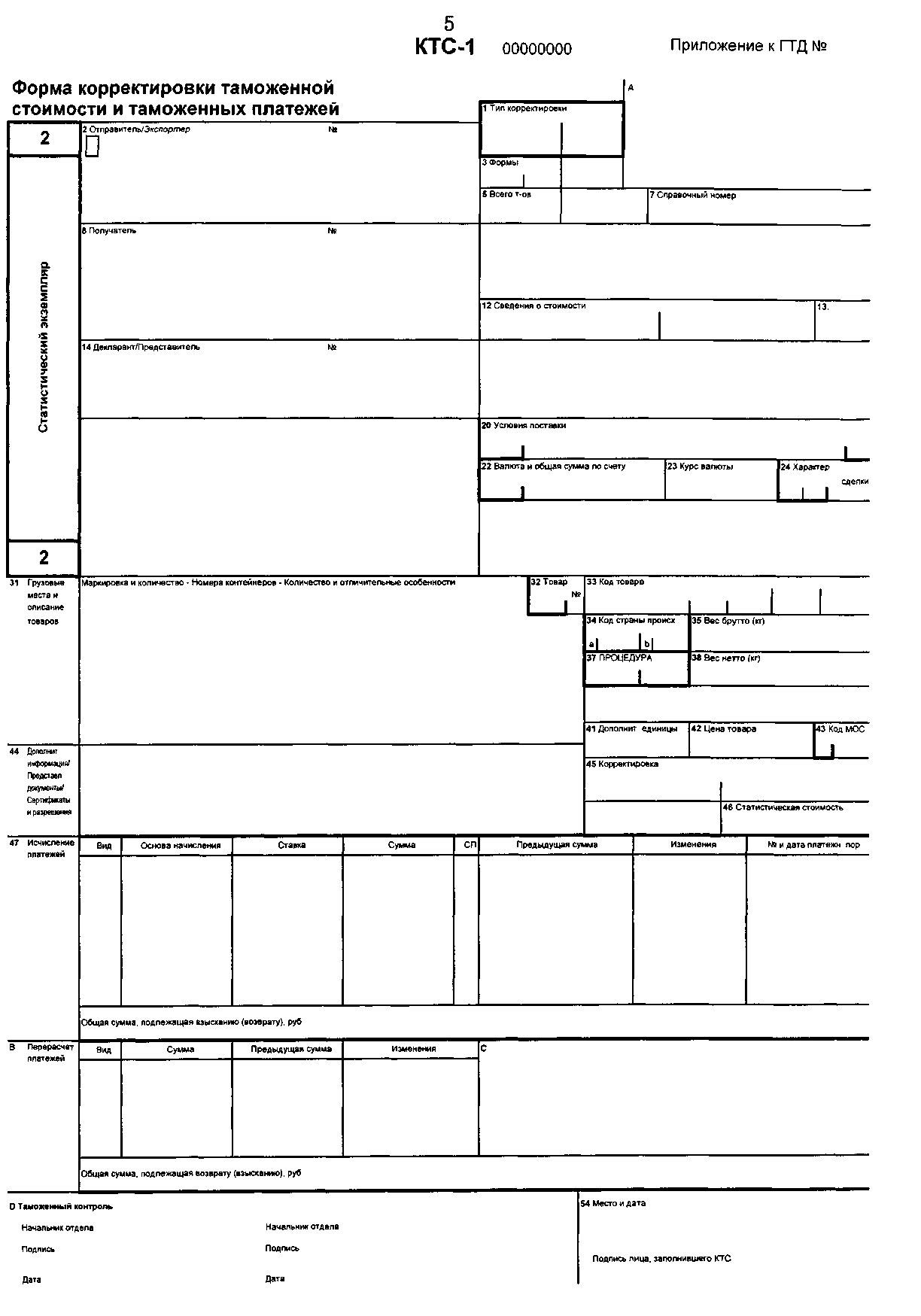 Декларация таможенной стоимости: заполнение, корректировка