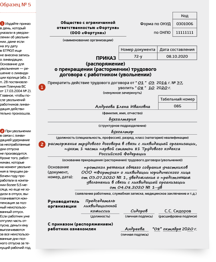 Выплаты работникам при ликвидации предприятия