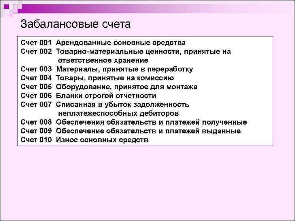 Применение забалансовых счетов в бухгалтерии в 2024 году - права пенсионеров и инвалидов