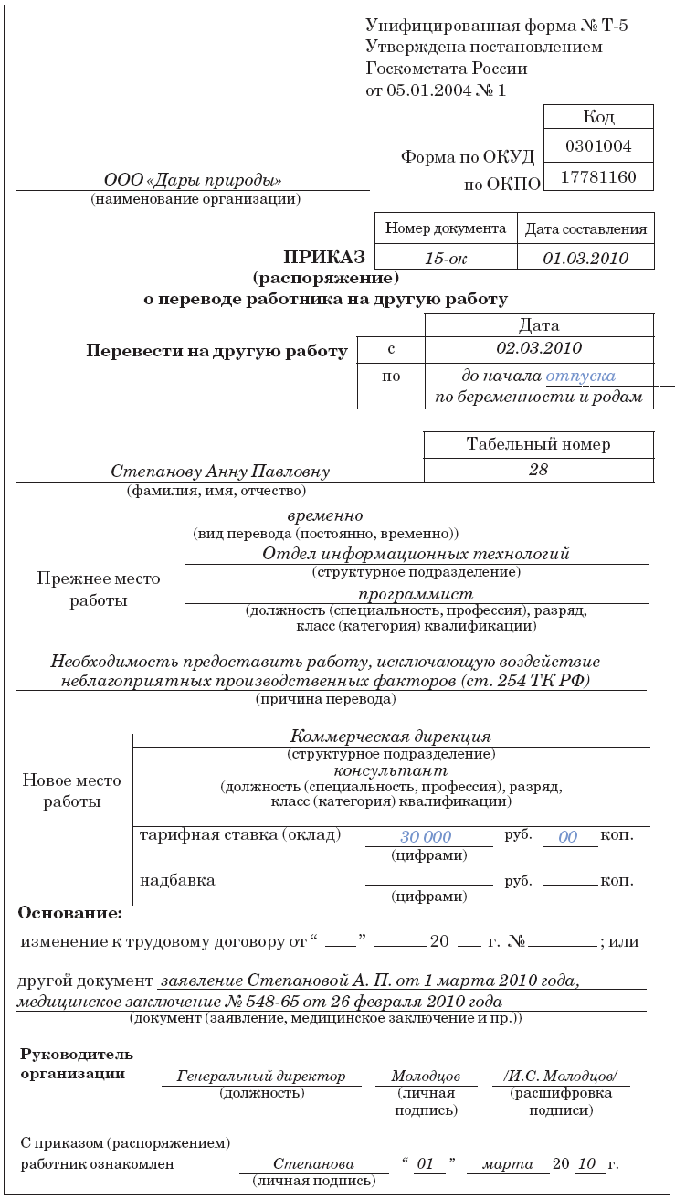 Работник принят на время декретного отпуска как перевести постоянно. ladyjurnal.ru