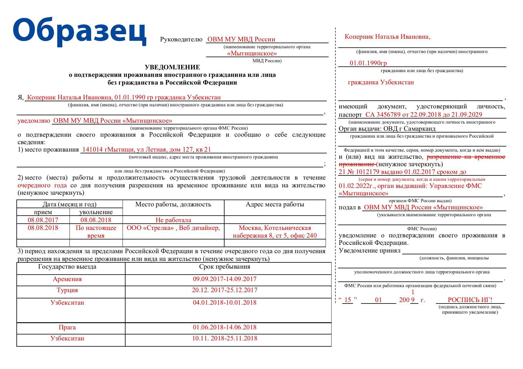 Перечень документов на рвп