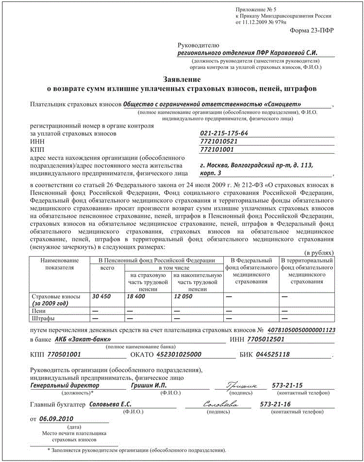 Что делать при переплате страховых взносов
