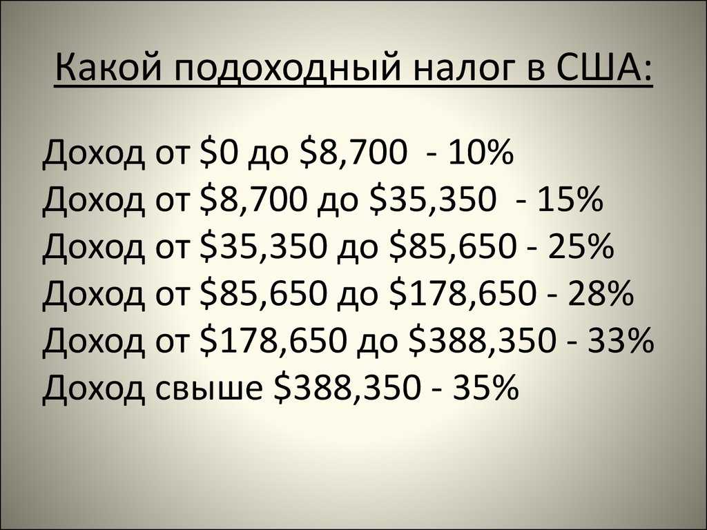 Налоги в сша. система налогообложения в америке 2023
