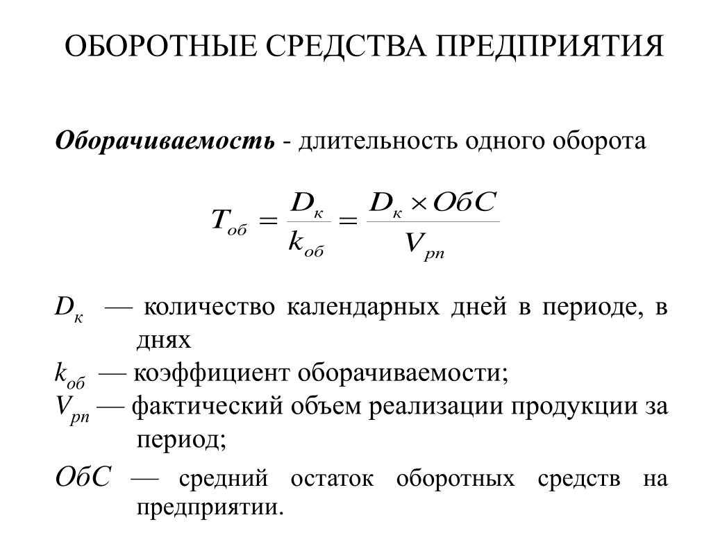 Коэффициенты оборачиваемости (показатели деловой активности)