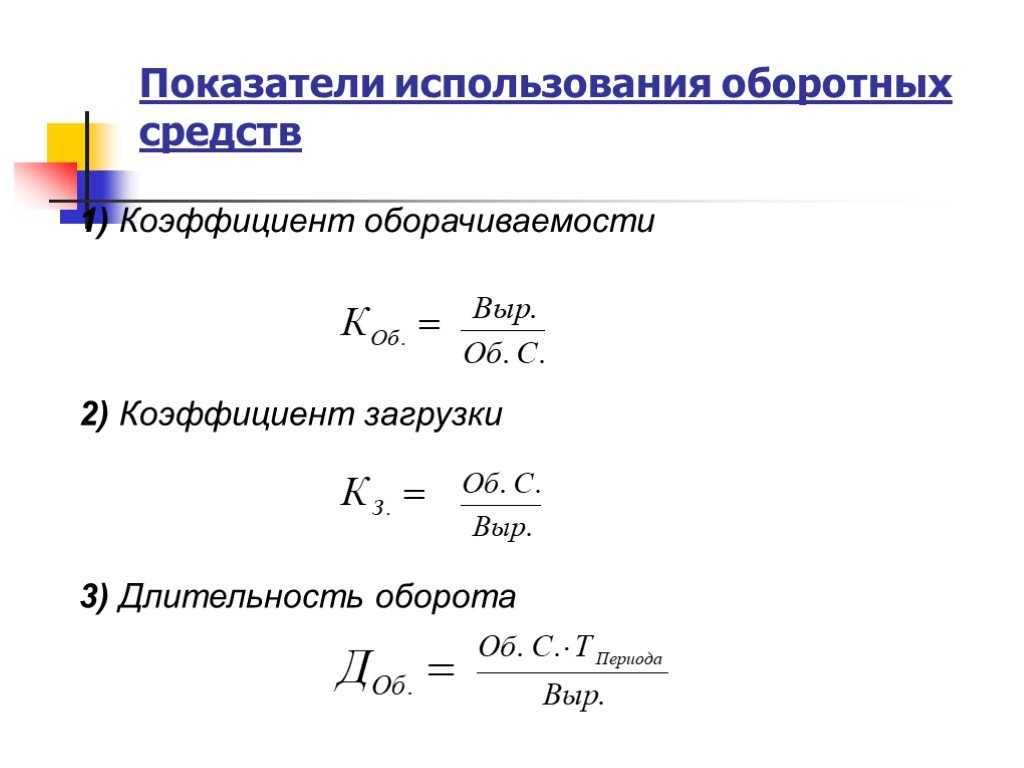 Что такое коэффициент оборачиваемости оборотных средств