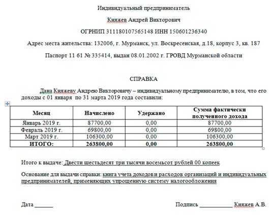Выписка из налоговой что не являюсь предпринимателем