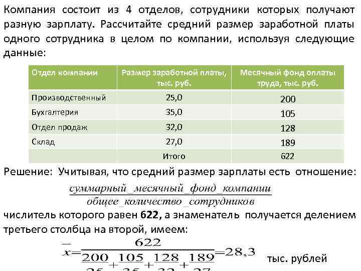 Как рассчитывается среднемесячная заработная плата