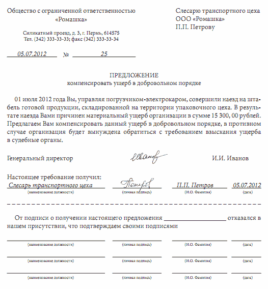 Взыскание материального ущерба с работника: порядок действий