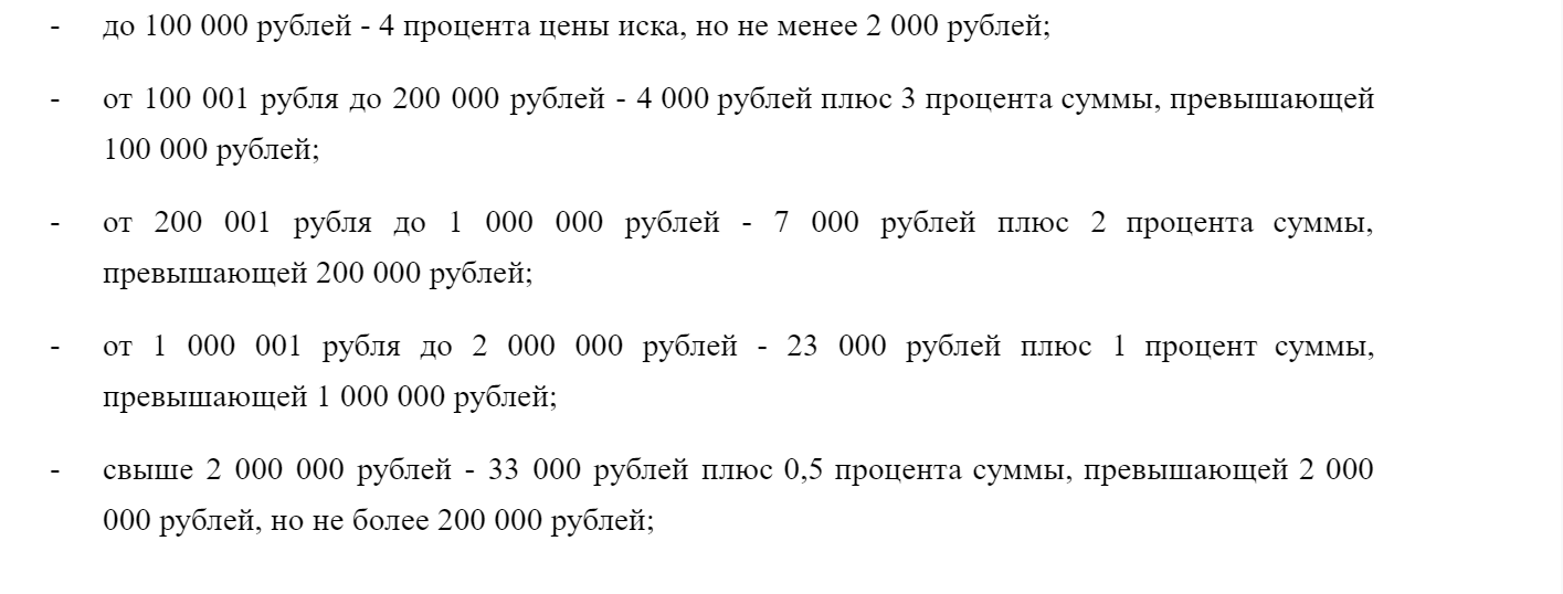 Размеры госпошлины при подачи иска в суд: помощь адвоката