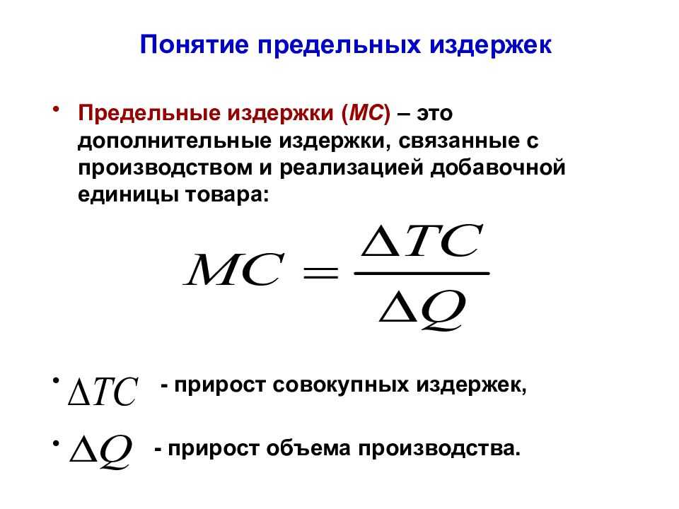 Предельные издержки