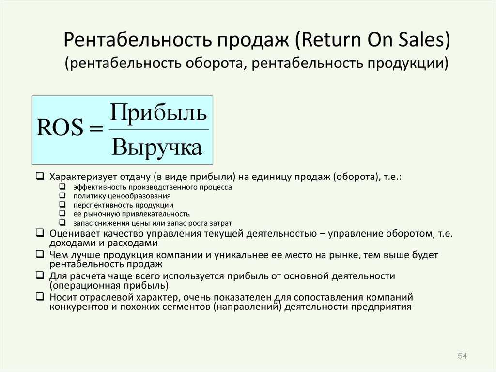 Как рассчитать рентабельность продаж